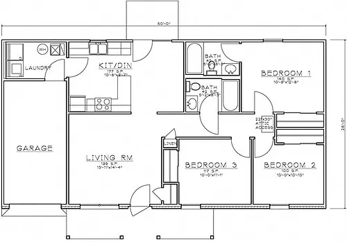 Floor plan 3 Bedroom
