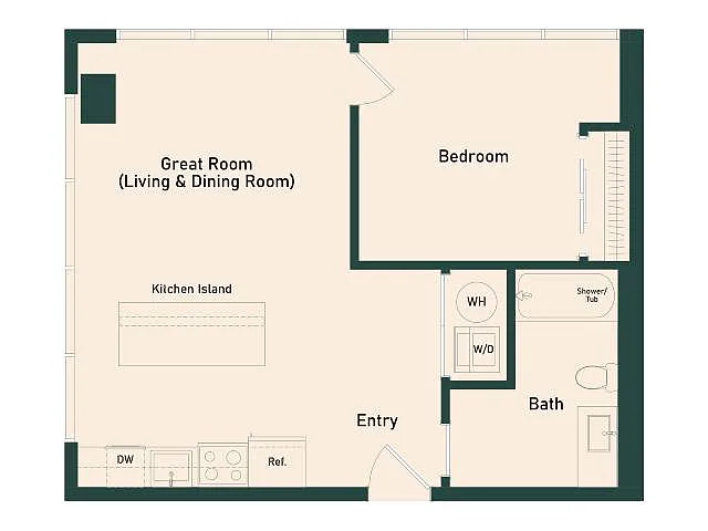 Floor plan 1B-6