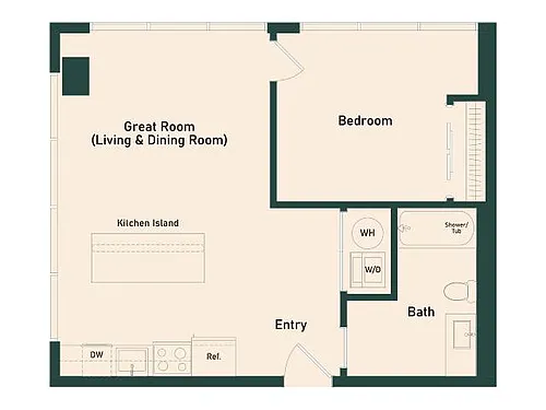 Floor plan 1B-6