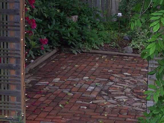 Back yard arbor & brick terrace