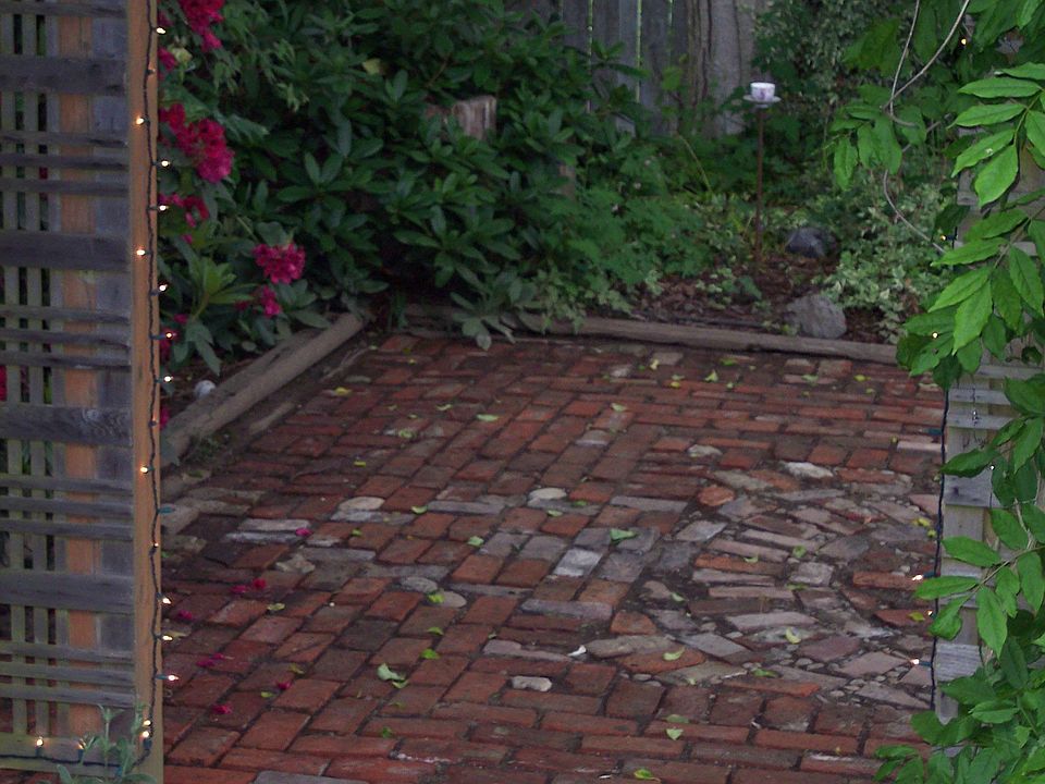 Back yard arbor & brick terrace