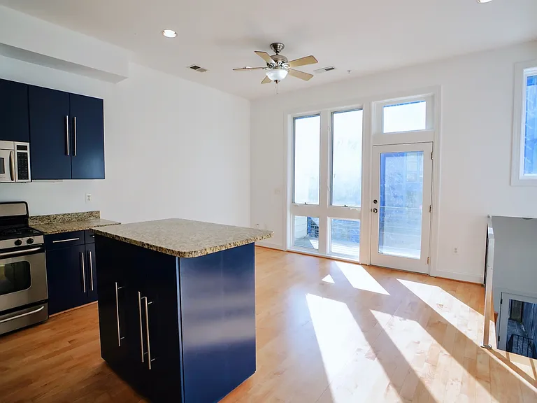 dining area with balcony access
