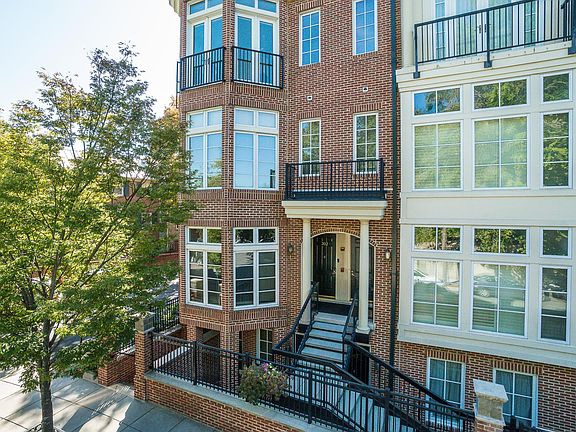 Private entrance. The 2-story living area in this corner unit stretches across the top two floors.