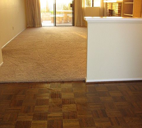 Wood floor entrance, LR