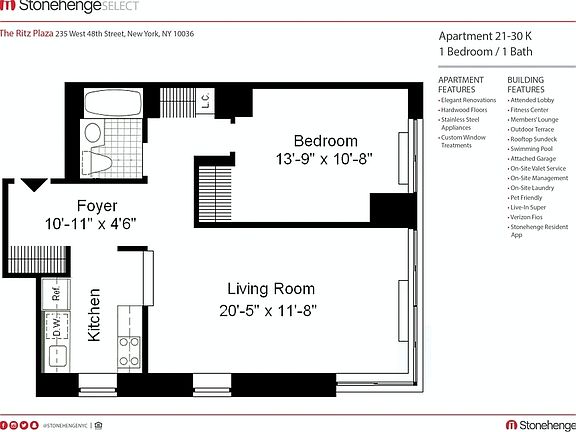 2nd image of 235 W 48th St APT 29K
