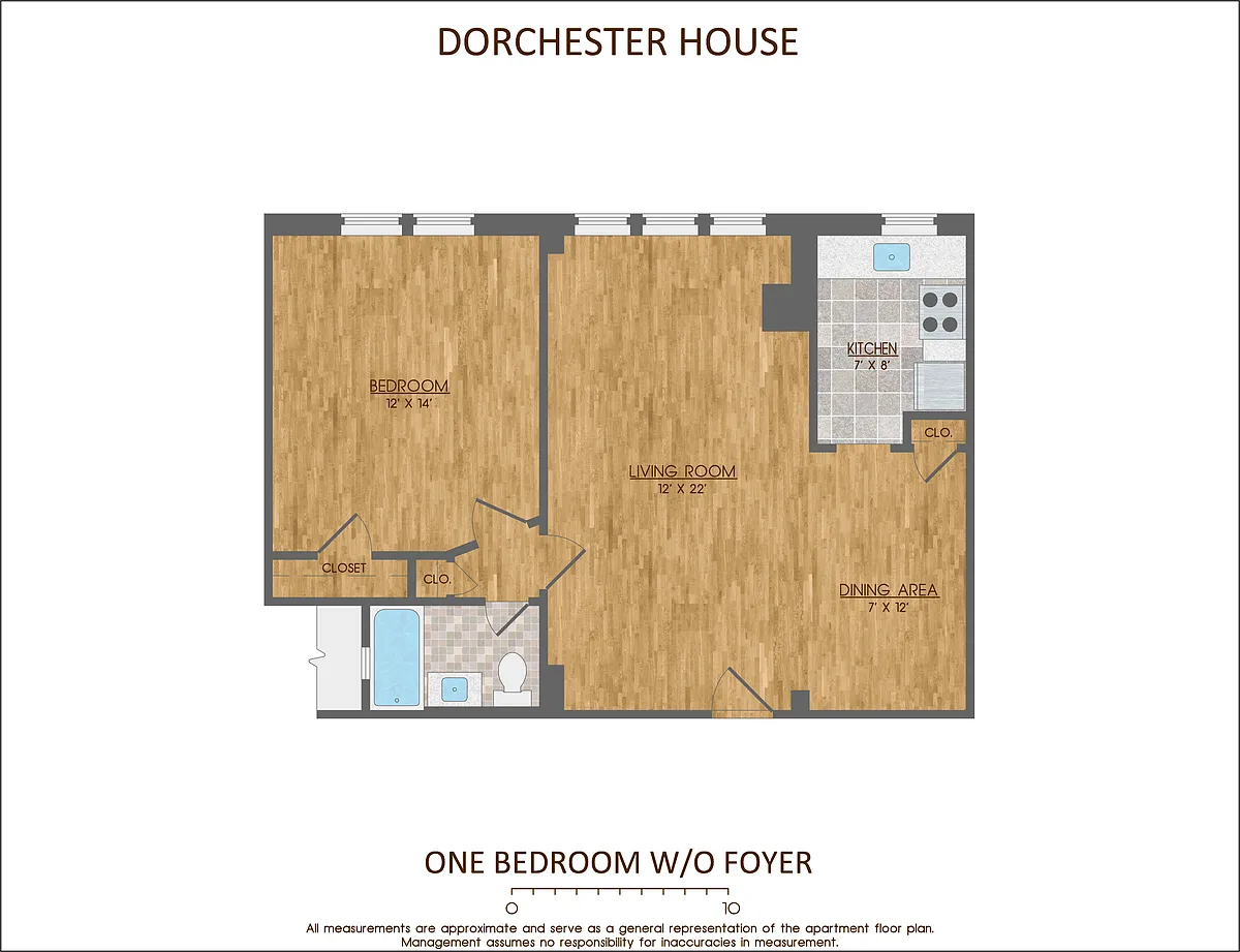 Floor plan One Bedroom Small