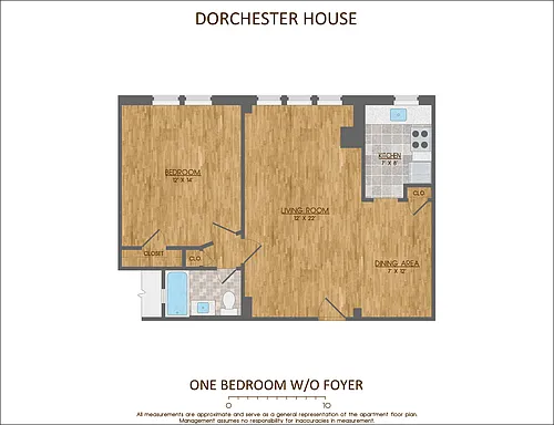 Floor plan One Bedroom Small