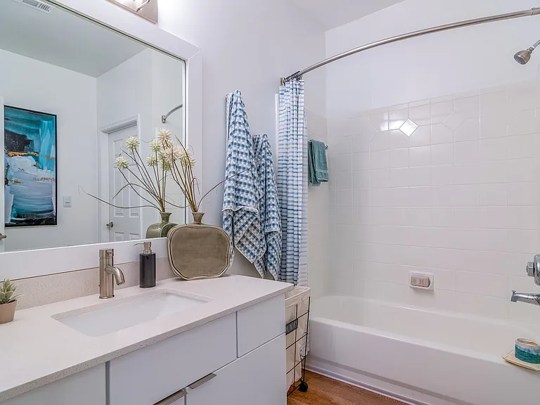 Newly Renovated Bathroom with Tub