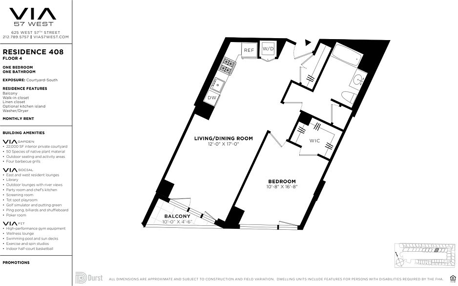 1st image of 625 W 57th St APT 408