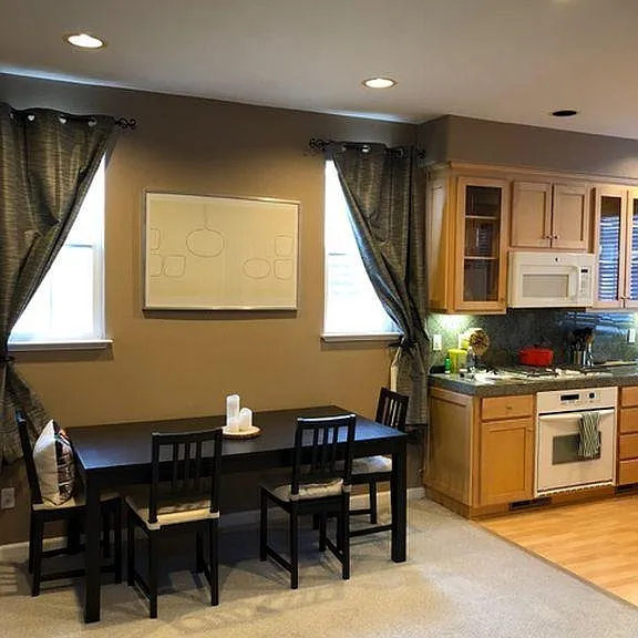 Dining Room and Kitchen
Depending on your design layout, the 2nd level can be turned into a second living room, balconied open office space that looks outdoors too.