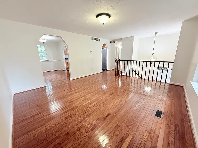 Spacious living room on upper level