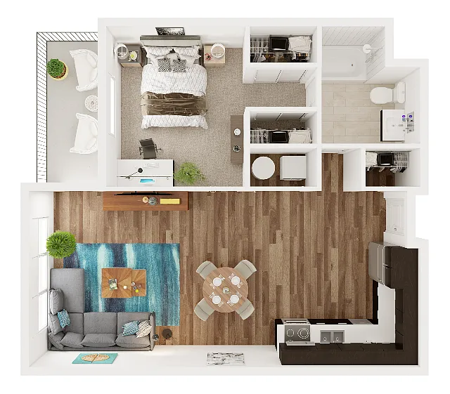 Floor plan 1X1