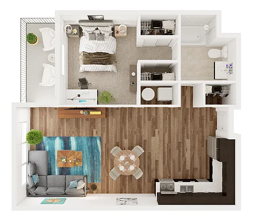Floor plan 1X1