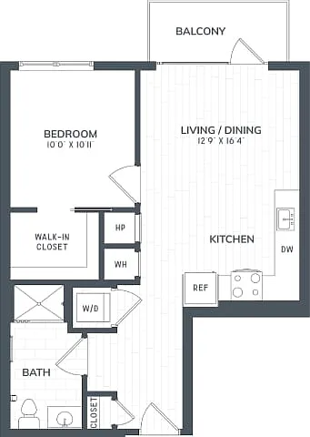 Floor plan A3 | 1 Bed | 1 Bath
