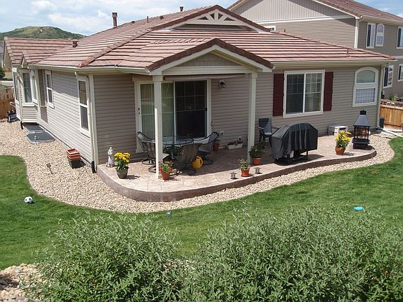 Rear View with Custom Patio