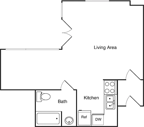 Floor plan Live - Work Studio - J