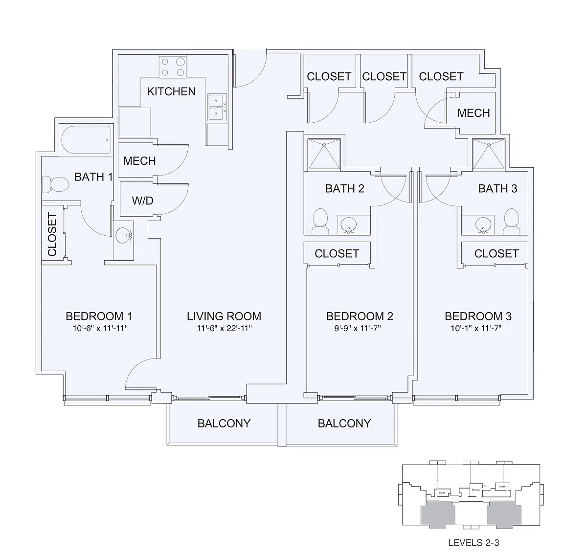 Floor plan 3X3 1382