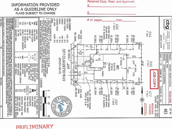 Homesite 483 Plot Plan