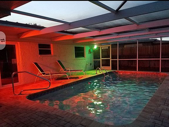 Lighting in pool area