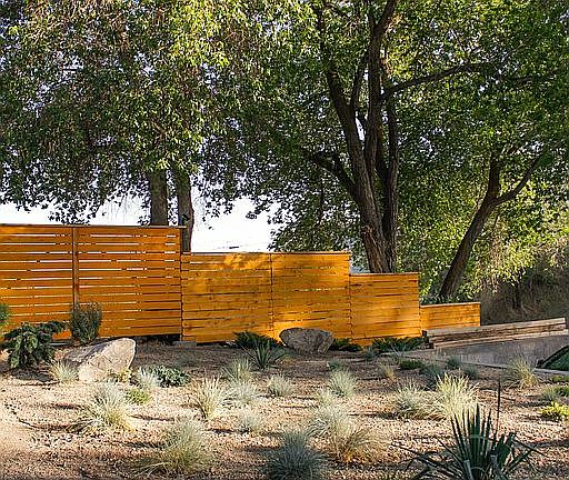 Front landscaping & fence