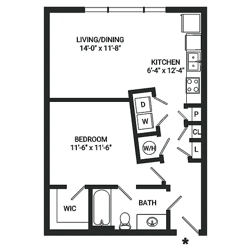 Floor plan 1x1 A1Pyq Upgrade