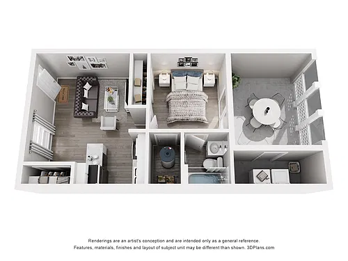 Floor plan 1x1 Large