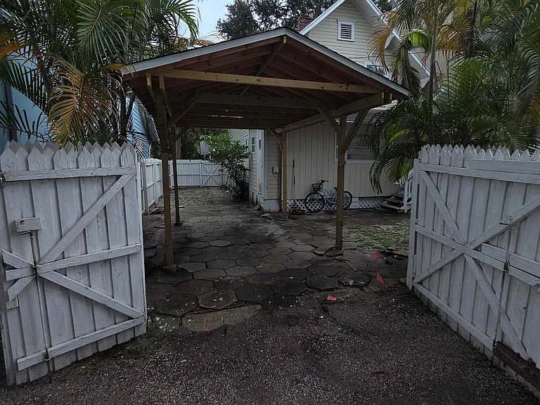 Private Carport/parking behind gate