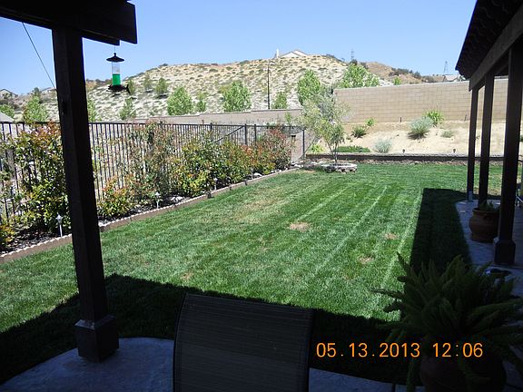 Large fenced backyard