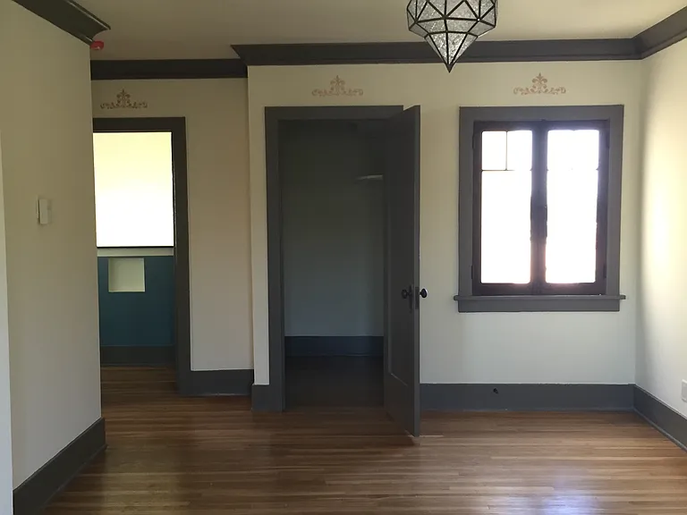 living room with large closet