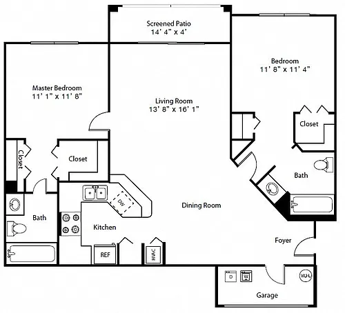Floor plan B2 - 2C