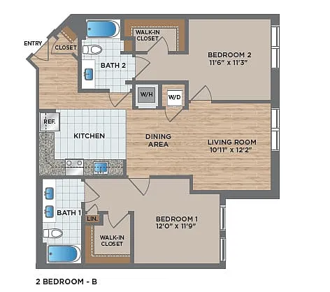 Floor plan 2-B