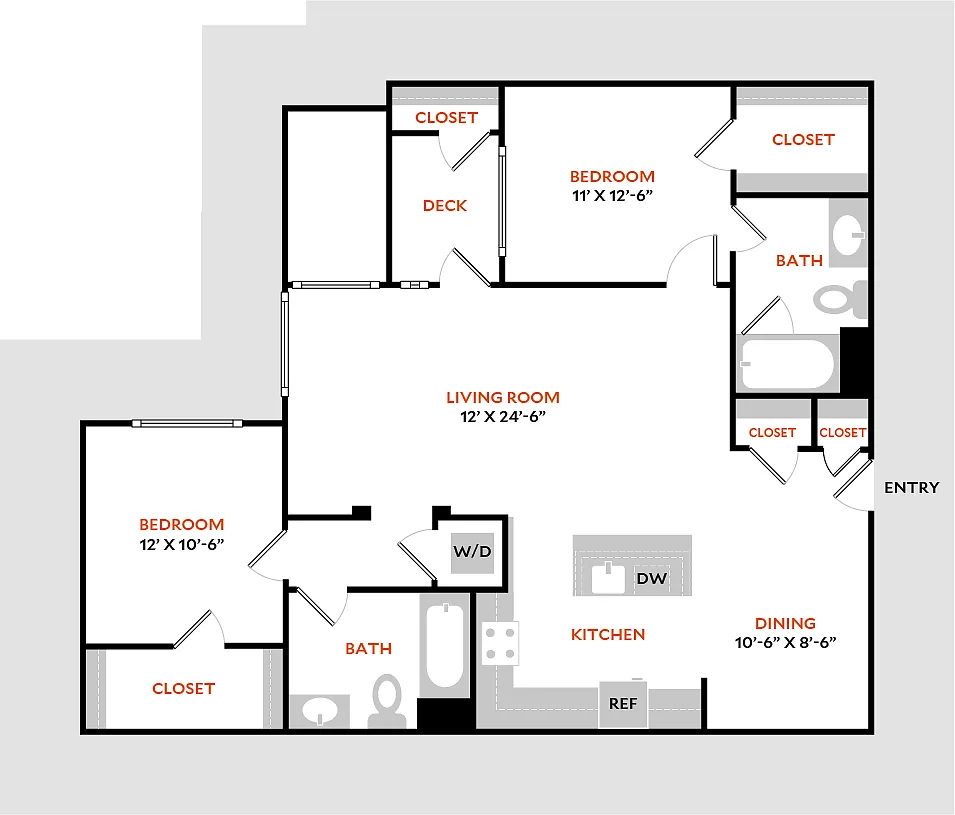Floor plan Plan 2J