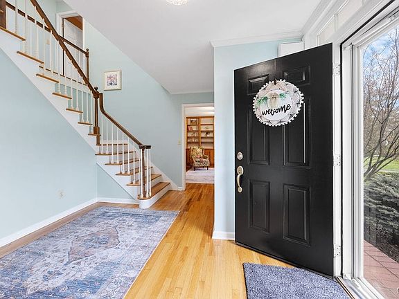 The view from the foyer into the first-floor offic