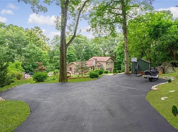 Freshly paved driveway