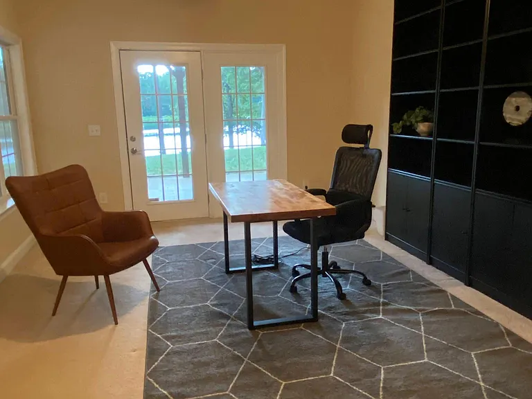Private office in walkout basement.