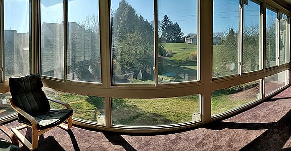 Panorama of enclosed balcony