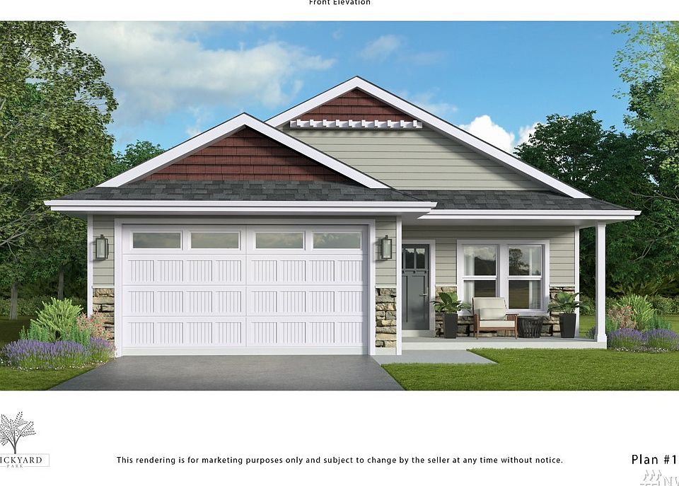 Roof line and siding detail may be different than rendering.