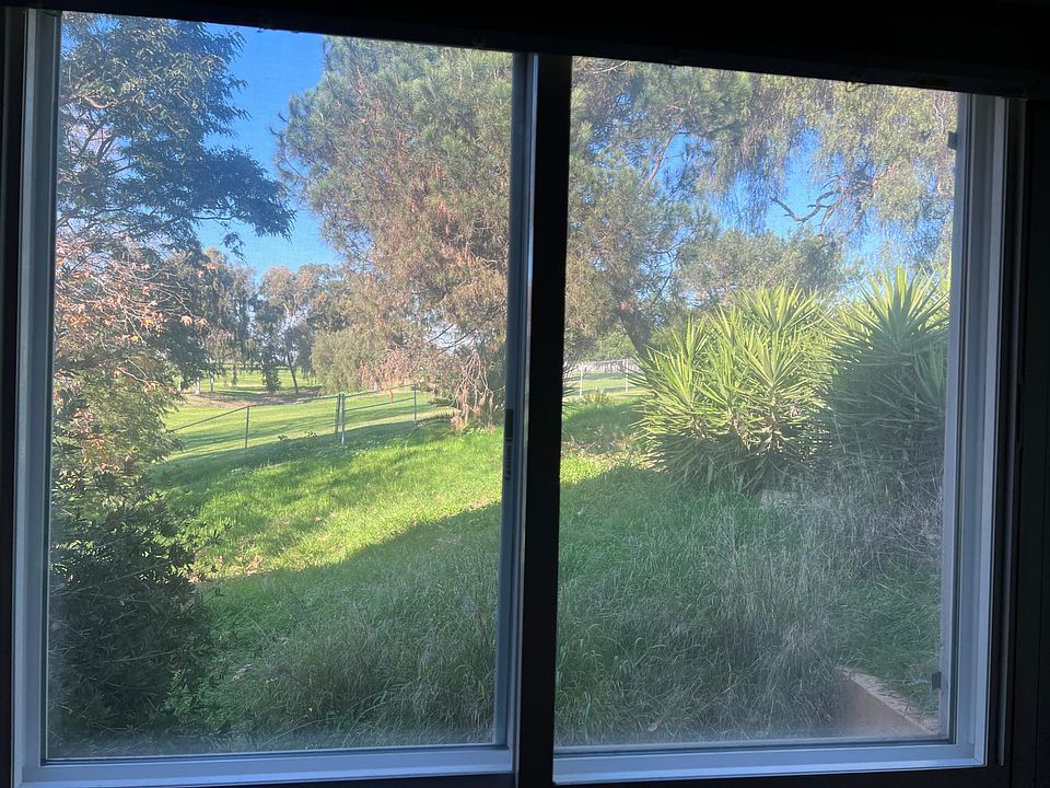 View from the living room overlooking the balcony.