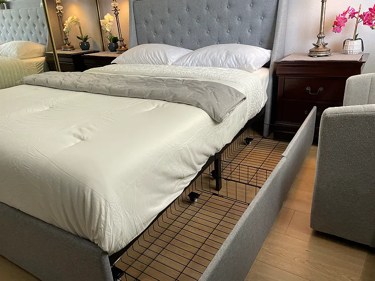 Built-in under bed storage