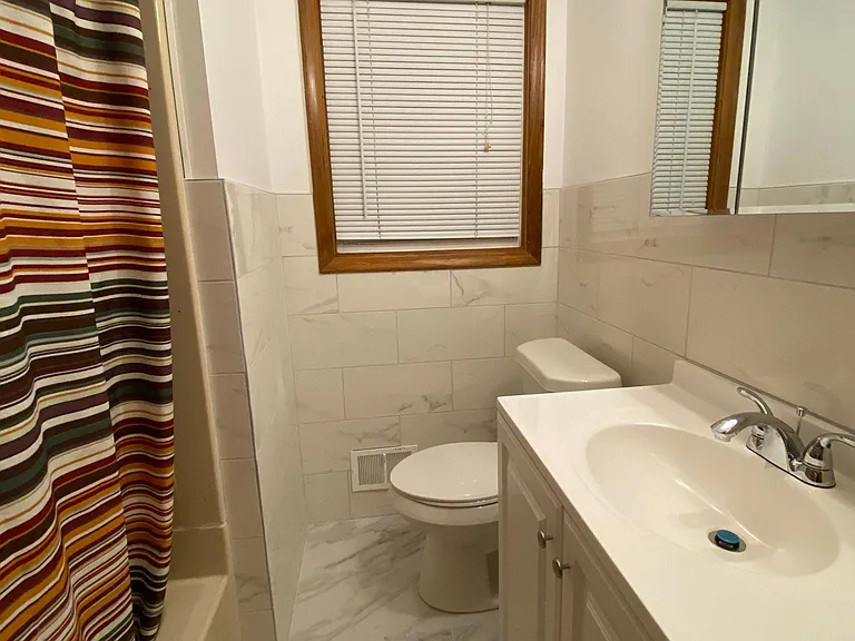Tiled Bathroom (New Sink, Vanity & Toilet)