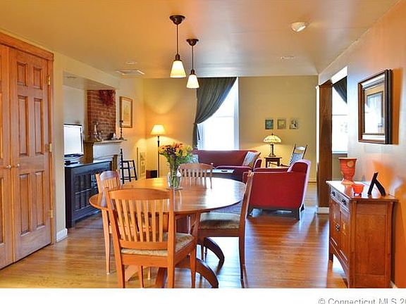 Open floor plan with dining...