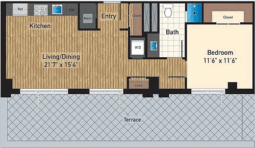 Floor plan Unit PH201 -E
