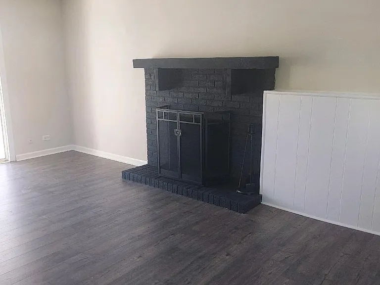 Family room with chimney