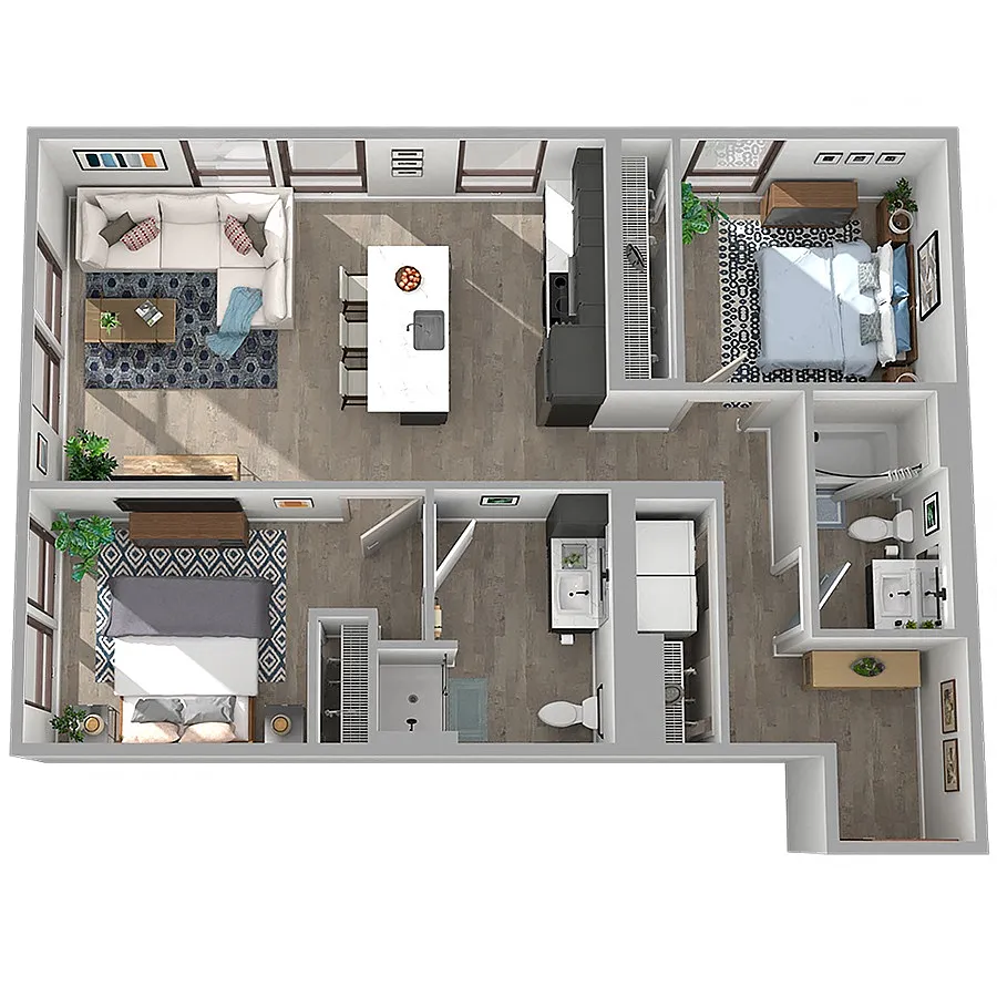 Floor plan 2x2-3M MFTE