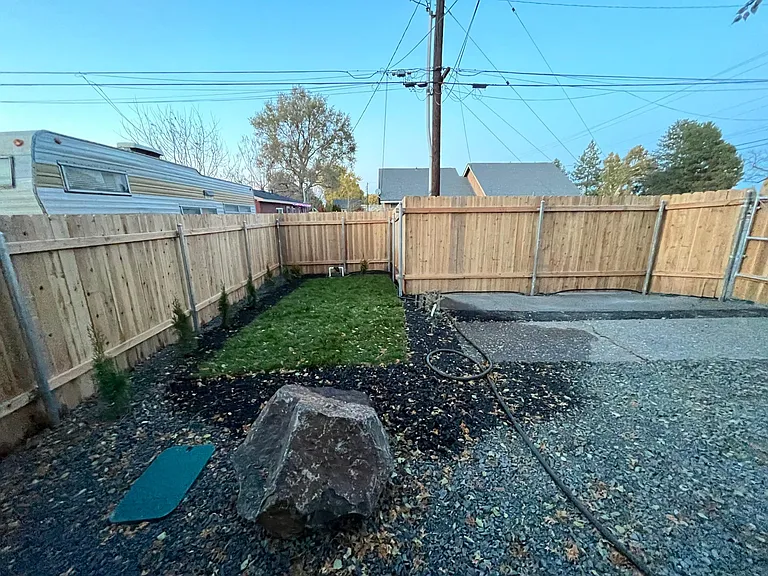 Private Backyard lawn