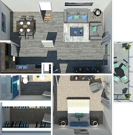 One Bedroom One Bathroom One Bedroom One Bathroom