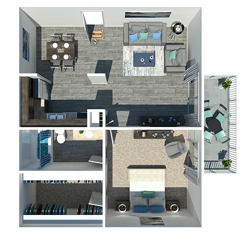 Floor plan One Bedroom One Bathroom