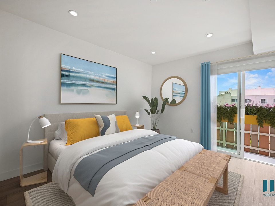 Bedroom with Balcony, Recesssed Lighting, and Vinyl Flooring - Admiral Floor Plan
