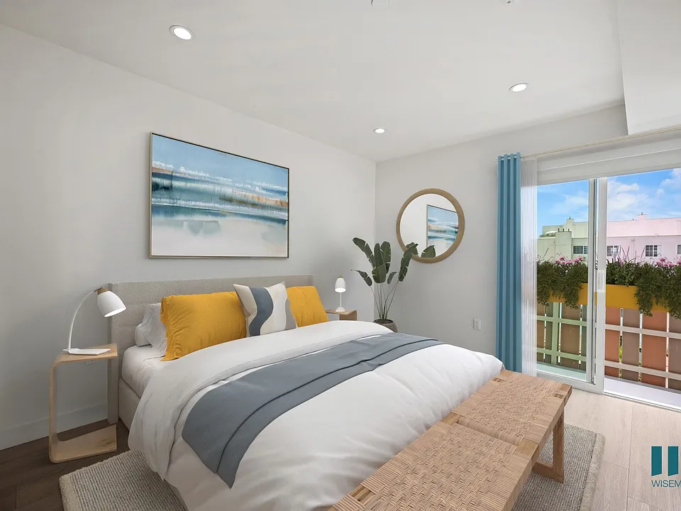 Bedroom with Balcony, Recesssed Lighting, and Vinyl Flooring - Admiral Floor Plan