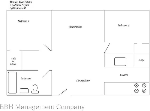 Floor plan 2 Bedroom